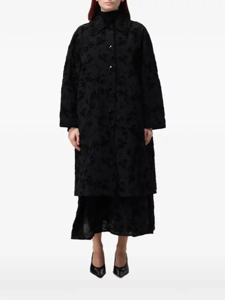 Palton Ter Et Bantine cu model floral negru