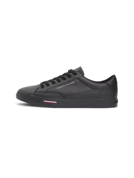 Sneakerși Tommy Hilfiger din dantelă negru