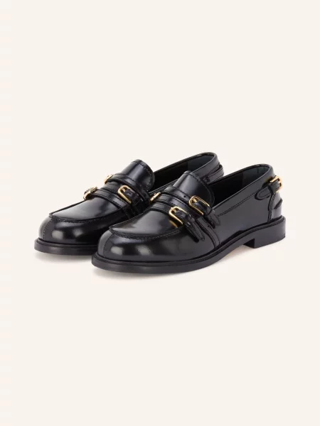 Sandro Loafersy schwarz czarne