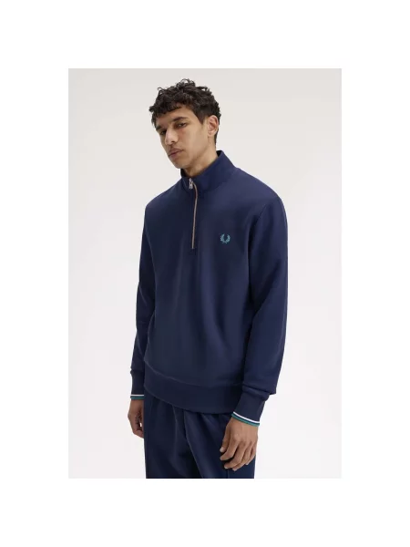 Hanorac cu fermoar Fred Perry albastru