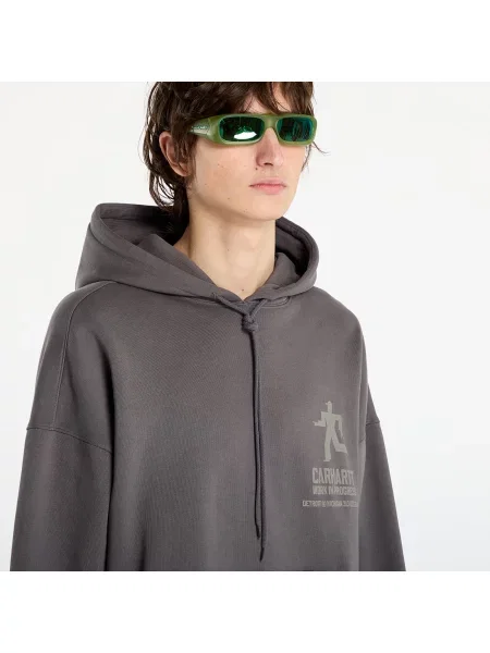 Φούτερ Carhartt WIP Hooded Distance Sweat Graphite Stone Dyed XS