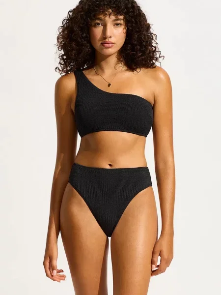 Seafolly plavková podprsenka One Shoulder černá