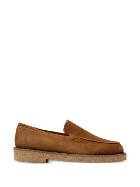 Pantofi loafer Chuckies din piele de căprioară maro