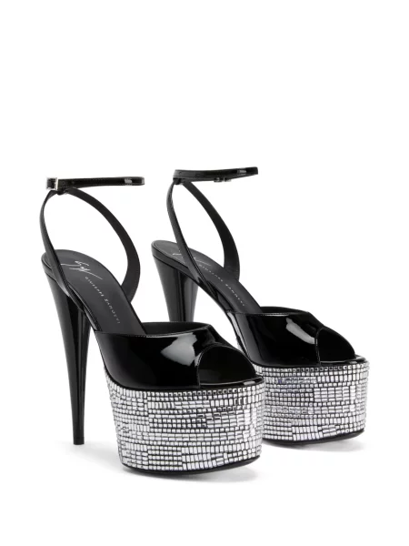 Iš natūralios odos sandalai Giuseppe Zanotti juoda