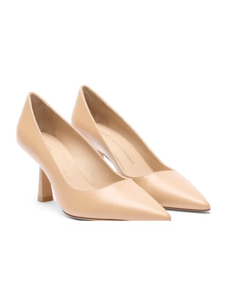 Czółenka Stuart Weitzman skórzana beżowa
