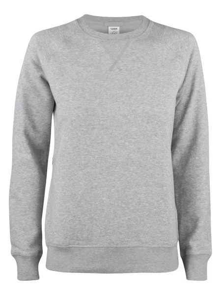 Clique Premium OC Bluza z okrągłym dekoltem z bawełny organicznej – grey szara