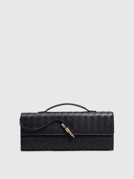 Шкіряний клатч Andiamo Bottega Veneta синій