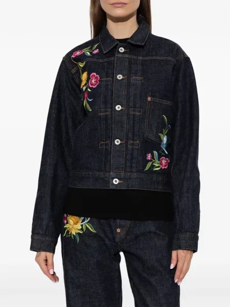 Geacă de blugi Kenzo cu model floral albastru