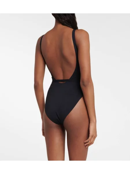 Costum de baie Alaã¯a cu șireturi din dantelă negru