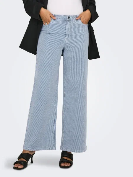 ONLY Pantaloni ONLRINE albastru alb