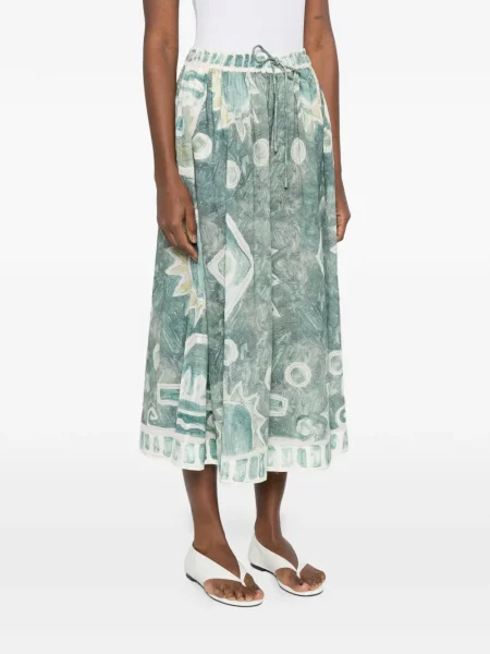 Spodnie Alemais z nadrukiem zielone