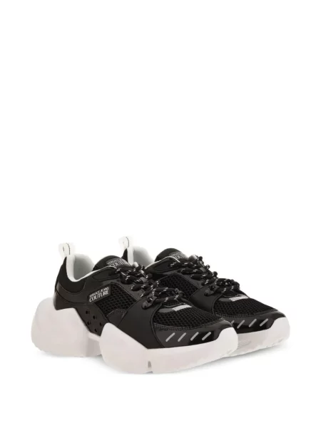Sneakerși Versace Jeans Couture cu șireturi din dantelă negru