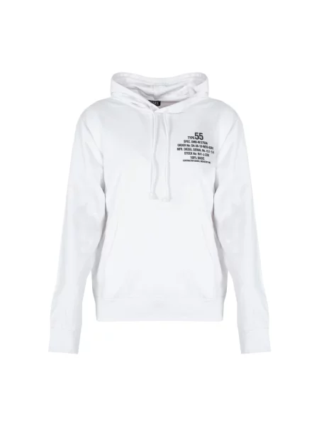 Bluza z kapturem Diesel z kapturem biała