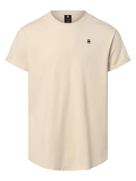 T-shirt z bawełny ekologicznej model ‘Lash’ G-star Raw beżowa