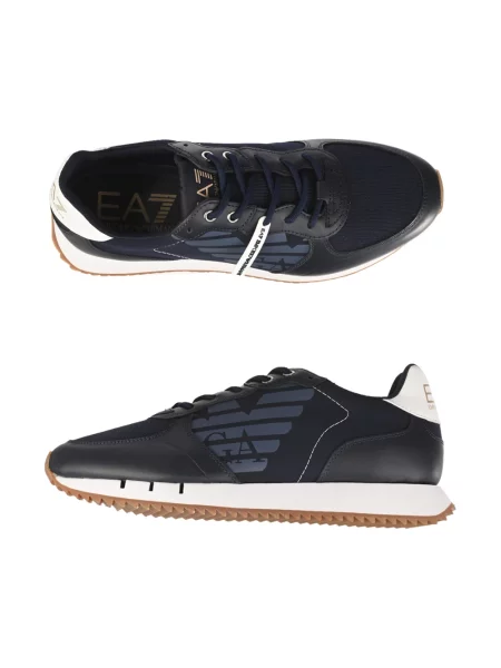Sneakersy Emporio Armani Ea7 skórzane niebieskie