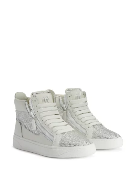 Sneakerși Giuseppe Zanotti de cristal alb
