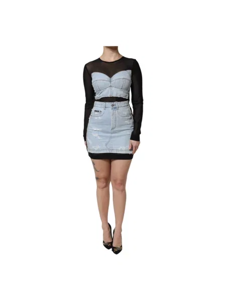 Sukienka jeansowa Dolce And Gabbana niebieska