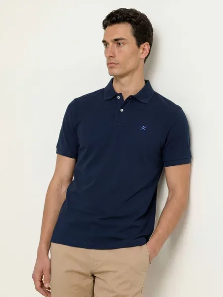 Hackett London Polokošile Z Piké Slim Fit tmavě modrá