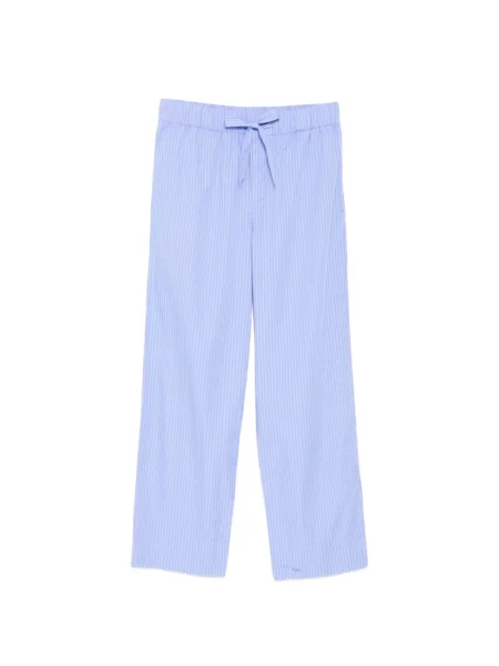 Pantaloni Tekla din poplin albastru