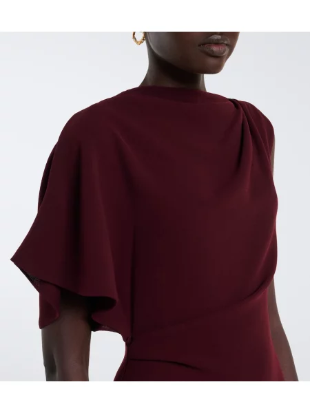 Rochie midi Roksanda asimetrică drapată roz