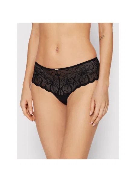 Chantelle Tangice Fleurs črna