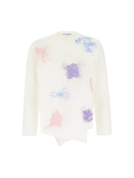 Dzianinowy sweter Comme Des Garcons biały