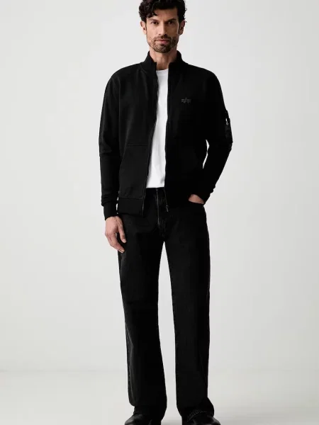 Alpha Industries hanorac cu pentru bărbați cu DTM Mid negru