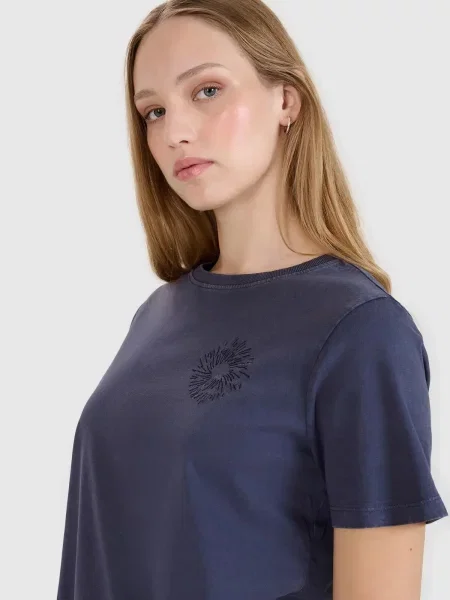 T-SHIRT 4F KOSZULKA Z NADRUKIEM szara