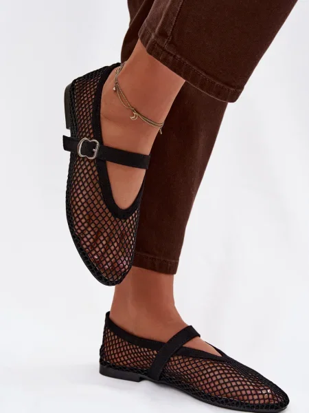 Balerinke Boto z mrežo črna