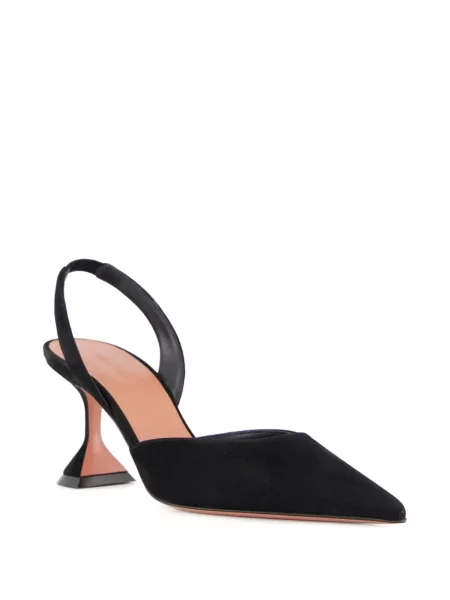 Pantofi cu toc Amina Muaddi slingback negru