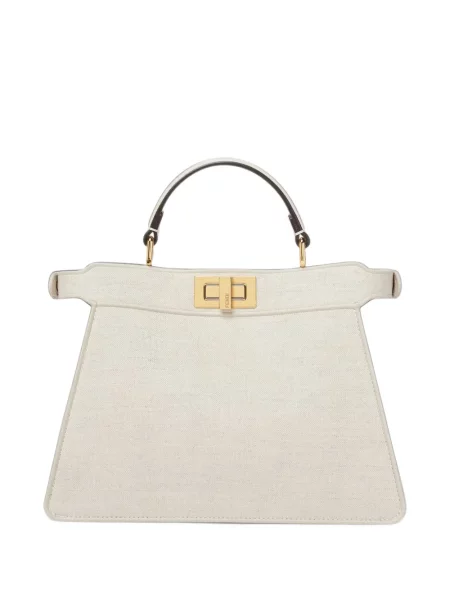 Geantă shopper Fendi alb