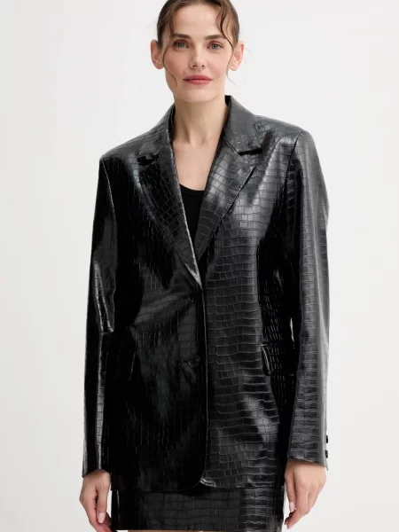 ISABELLE BLANCHE marynarka jednorzędowa gładka czarny