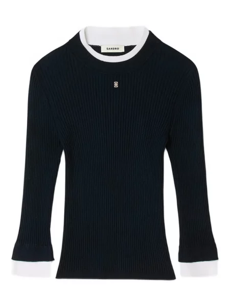 Tricou Sandro lung albastru