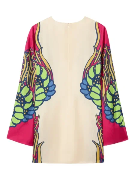 Rochie mini La Doublej cu model floral de costum roz