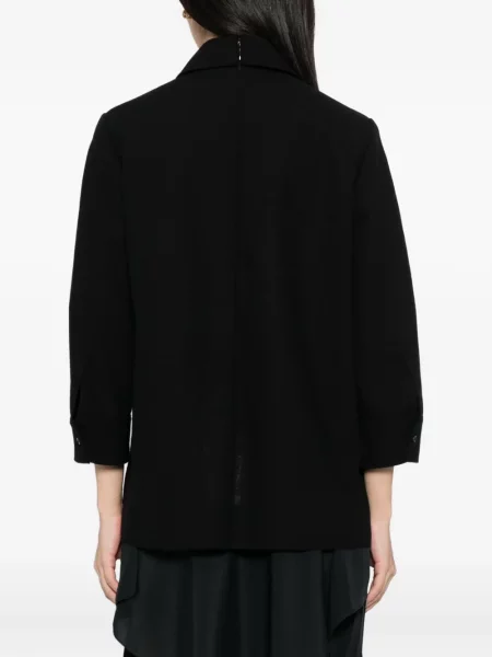 Gulerat top Jil Sander de lână negru