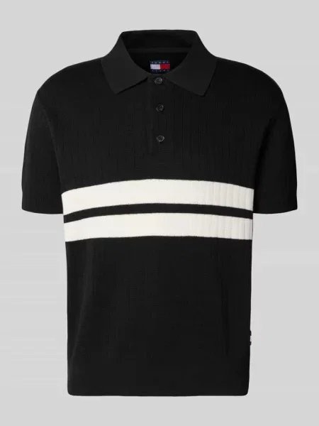 Koszulka polo o kroju regular fit z czystej bawełny Tommy Jeans czarna