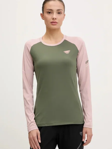 Tricou cu mânecă lungă Dynafit verde
