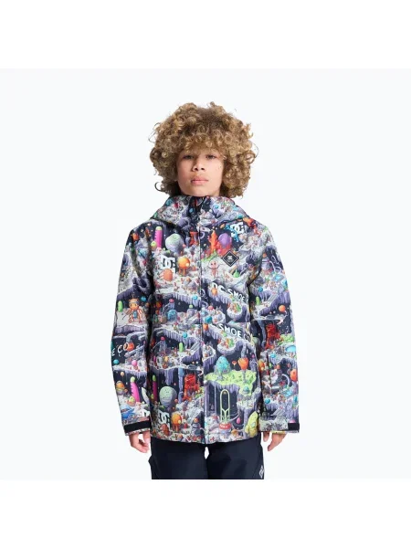 Gyerek snowboard dzseki DC Basis Print Youth outer world black. Méret: XL fekete