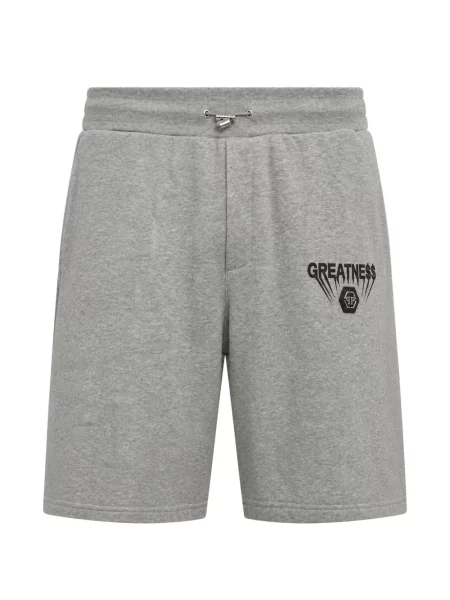Pantaloni scurți Philipp Plein din fleece gri