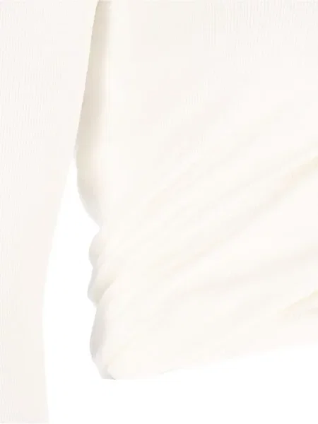 Lung tricou Diesel din jerseu alb