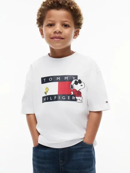 Tommy Hilfiger тениска за деца от x Peanuts бяло