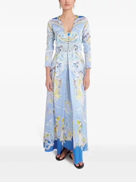 Raštuotas paltas Temperley London mėlyna