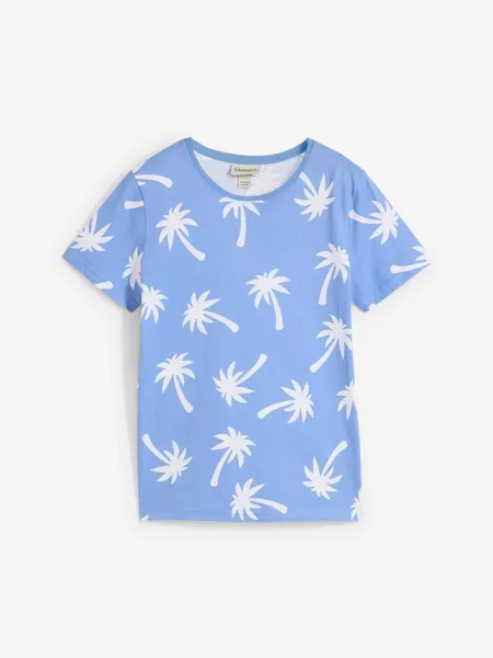 T-shirt z bawełny organicznej niebieska