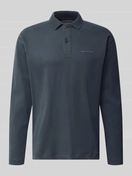Koszulka polo o kroju relaxed fit z czystej bawełny Marc O'polo granatowa