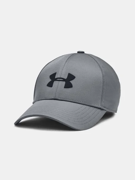 Шапка Under Armour сиво с изчистен дизайн черно