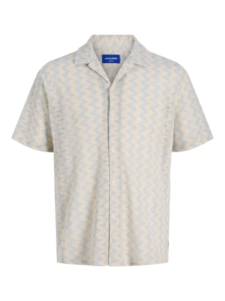 JACK & JONES Cămașă JORSummer Luke crem / deschis albastru
