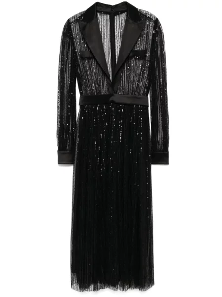 Rochie midi Dolce & Gabbana cu paiete până la genunchi de costum negru