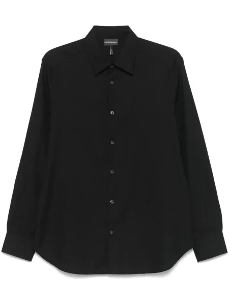 Cămașă Emporio Armani din jacard negru