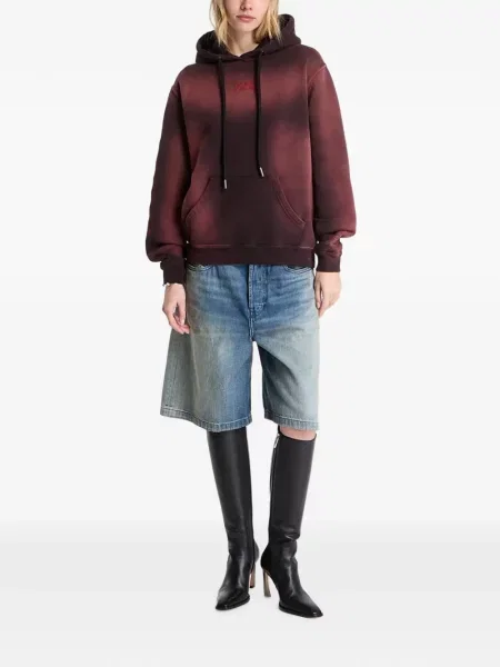 Hanorac cu glugă Off-white cu gradient alb