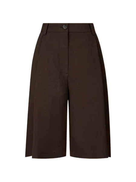 Pantaloni scurți Tomboy plisate maro